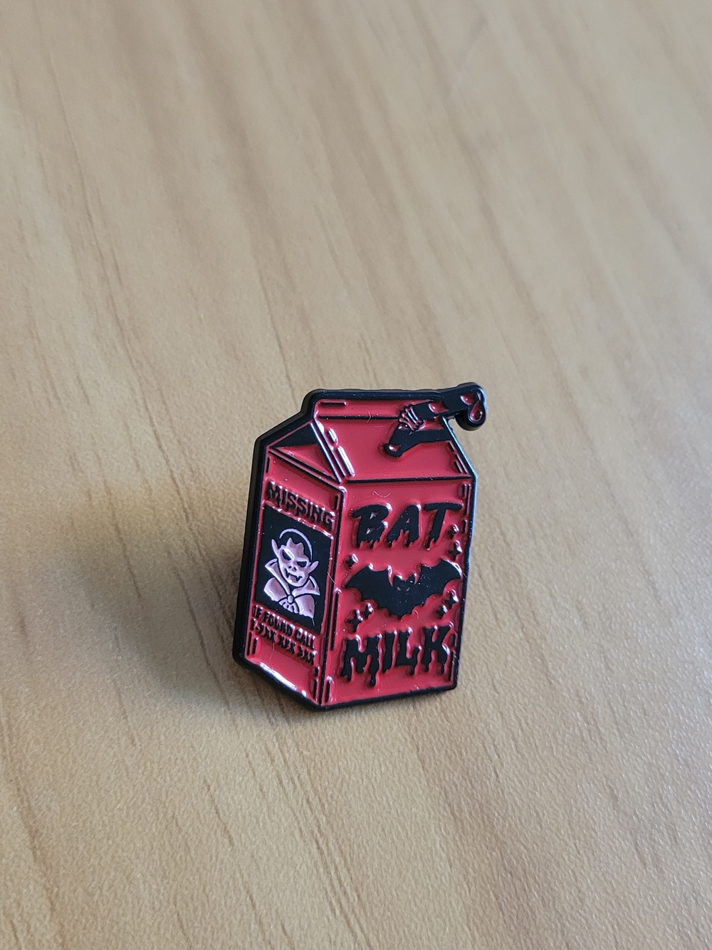 🍁NEW🍁Red Bat Milk Enamel Pin - Unbranded